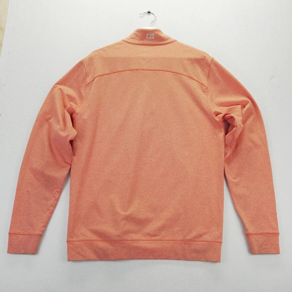 Cutter & Buck Auburn Tigers Mens Medium Orange CB DryTec Quarter Zip MCK09264